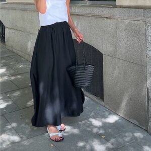 GAP Black Maxi Skirt with Slit
